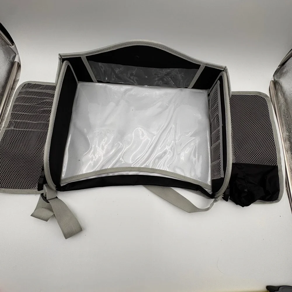 Pillani Kids‎ Car Seat Travel Tray Black Grey Foldable Activity Snack Organizer